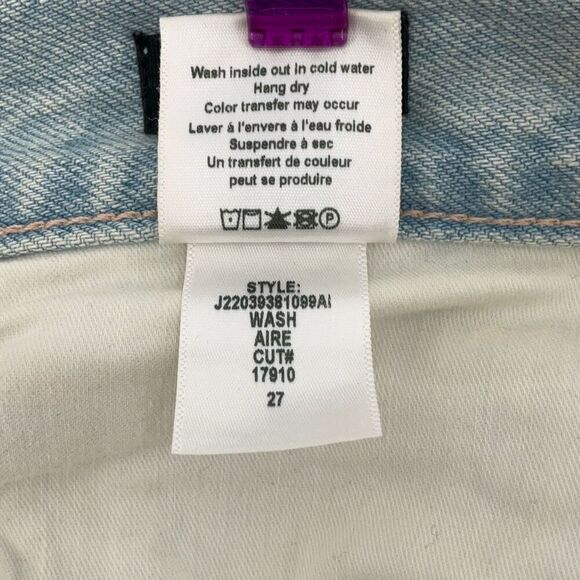 Veronica Beard Blue Blake Crop Straight High Rise Denim Jeans Size 27 - Picture 8 of 9